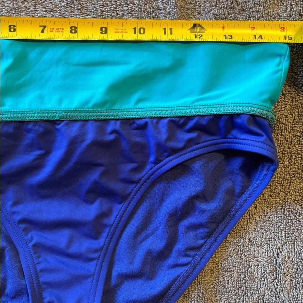 Tommy Bahama 2 Piece Blue‎ Colorblock Bikini Set-32C Lined Top/XS Hipster Bottom